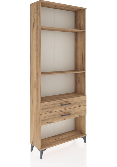 Arges Dolap 3 Raflı 2 Çekmeceli 88x30x221 Çam-çam Çam