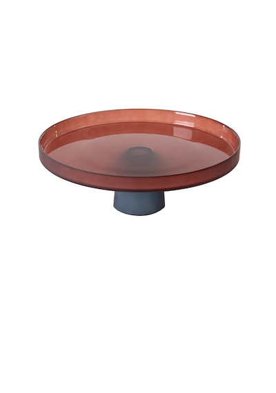 Mudo Home Colors Ayaklı Cam Sunum 28cm -kırmızı Diğer