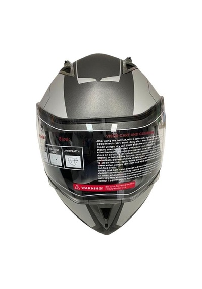 Jk20 Çene Açılır Güneş Vizörlü Motosiklet Kaskı Gri Siyah L Beden Baş Çevresi: 59-60cm Grey