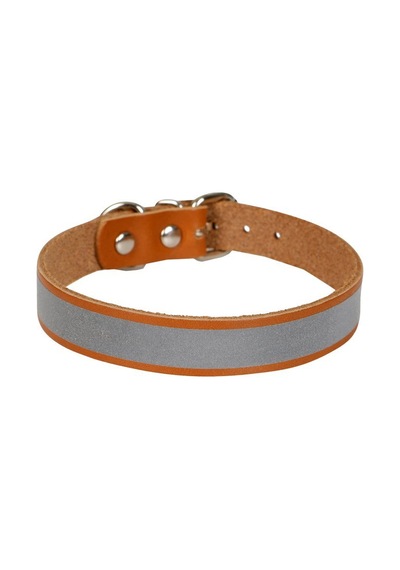 Cattie Reflektörlü Deri Kedi Boyun Tasması XL 1.5x28-32CM Camel
