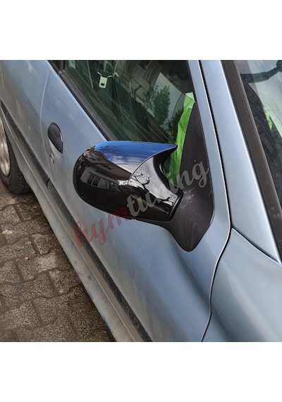Peugeot 206 Batman Ayna Kapak Piano Black - M4 Model Parlak Siyah