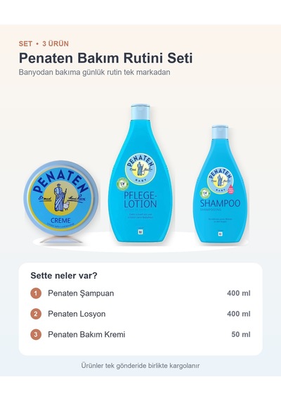 Penaten Bakım Rutini Seti 3 Parça: Şampuan + Losyon + Bakım Kremi