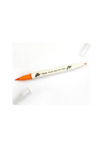 Brush Sing Pen Twin Çift Taraflı Fırça Uçlu Kalem Mavi