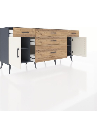 Hyperion Konsol 2 Raflı 5 Çekmeceli 2 Kapaklı 176x44x83 Antrasit-aytaşı/çam Aytaşı/çam Hyperion Konsol 2 Raflı 5 Çekmeceli 2 Kapaklı 176x44x83 Antrasit-aytaşı/çam Aytaşı/çam