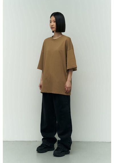 Mai Studios Co. I Like Mama Açık Haki Oversize T-shirt Haki