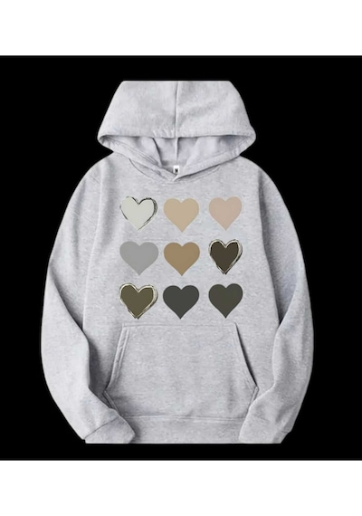 Kozia Outdoors Malkoçbey Baskılı O Yaka Oversize Unisex Swetşhirt Grii Gri