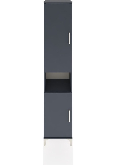 Hyperion Dolap 5 Raflı 2 Kapaklı 44x44x221 Antrasit-antrasit Antrasit