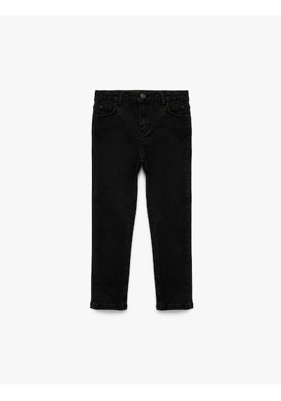 Koton Beli Ayarlanabilir Lastikli Cepli Denim Pantolon Siyah 6skb40006td Siyah Koton Beli Ayarlanabilir Lastikli Cepli Denim Pantolon Siyah 6skb40006td Siyah