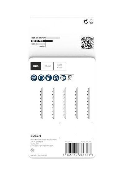 Professional Accessories Bosch Uyumlu Hassas Kesim Serisi Ahşap İçin T 144 Dp Dekupaj Testeresi Bıçağı / 5'li Paket