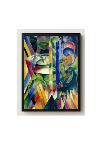 Modern Sanat Marc Küçük Dağ Keçileri Çerçevesiz Poster 21x30 Cm A4 Tablo Modern Sanat Ekspresyonizm