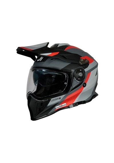 Just1 J34 Pro Globe Kapalı Motosiklet Kaskı Kırmızı Siyah Çok Renkli