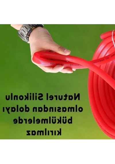 15 Metre Silikonlu Su Hortumu - Bahçe Ve Sulama İçin İdeal