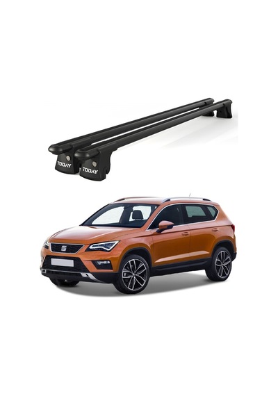 Trio-ı Seat Ateca 2016 Ve Sonrası Uyumlu Siyah Kilitli Ara Atkı 120cm Port Bagaj Tavan Barı