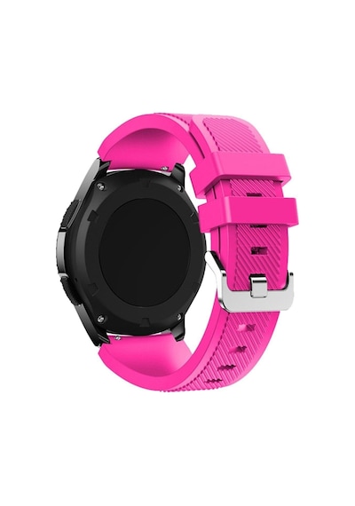 Samsung Galaxy Watch 46mm Uyumlu Klasik Çizgi Desenli 22mm Silikon Kordon