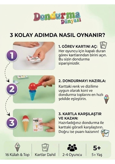 Dondurma Dünyası Hızlı Denge Ve Beceri Oyunu Eğitici Aile Çocuk Oyuncakları Aktivite Seti