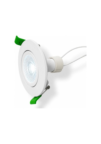 Gu10 Led Spot Armatür Seti Beyaz Kasa Dahil 4000k Doğal Beyaz Yuvarlak Spot Lamba Tak Çalıştır 6,5cm Uyumlu