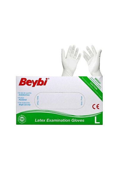 Beybi Lateks Pudralı Eldiven 100'Lü