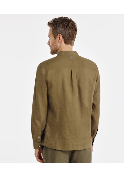 Yargıcı Regular Fit Keten Gömlek 25yegm6001x 007 Haki