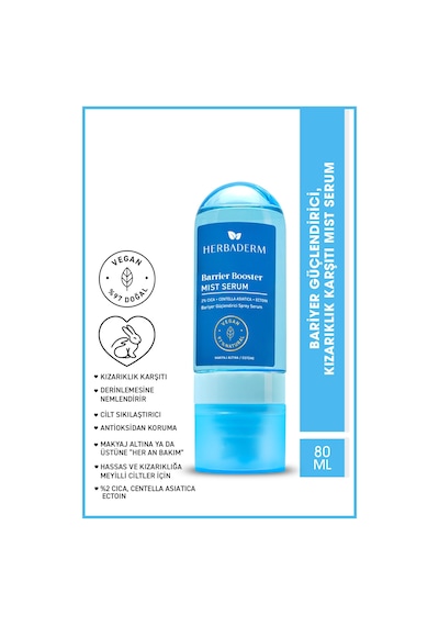 Herbaderm Bariyer Güçlendirici ve Kızarıklık Karşıtı Mist Serum 80 ML