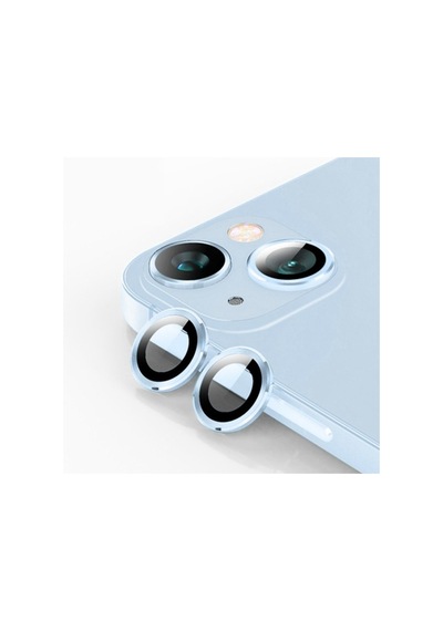 Ally Apple iPhone 15 Uyumlu /15 Plus Tempered Kamera Lens Koruma Cami - Mavı