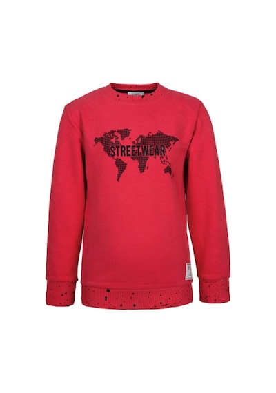 Brz Kids Baskılı Erkek Çocuk Sweatshirt (515349708) Kırmızı