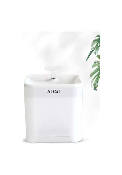 Akıllı Kedi Köpek Su Şelalesi Su Pınarı Su Sebili - Wifi Destekli - Uv - 2.2 Lt Otomatik Su Kabı Beyaz