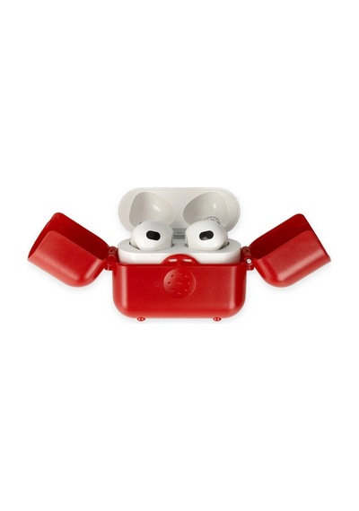 Apple, Uyumlu AirPods 3 3.nesil Basmalı Kılıf - Kırmızı