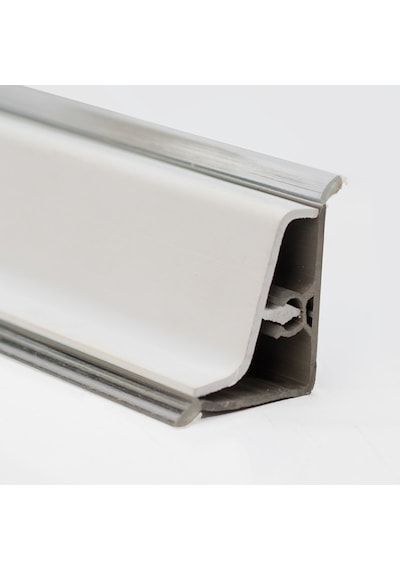Süpürgelik Pvc Profil S Düz Beyaz 1 Boy 3.66 Mt.