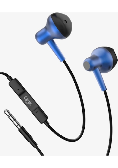Süper Bass Kablolu Kulaklık , H677 Mavi Mikrofonlu Metal Kablolu Kulaklık , Premiu Diğer