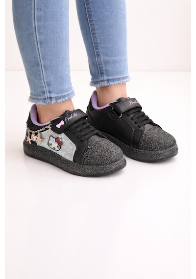 Çocuk Işıltılı Ve Şık Çocuk Spor Ayakkabısı Siyah