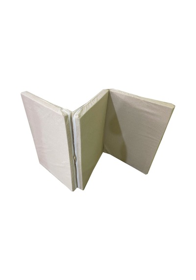 Katlanır Yer Yatağı Sünger Krem Kırçıllı Tek Kişilik Yatak 80x180x6 CM Krem