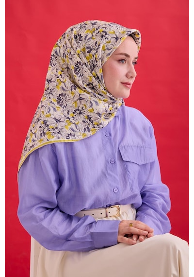 Silk Home Twill İpek Eşarp 11477-21 Ekru, Asit Yeşili, Yağ Yeşili, Çelik Mavi, Gümüş