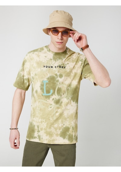 Oversize Fit Erkek Tshirt K.kol Haki
