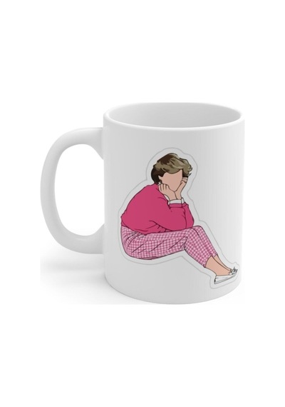 Prenses Diana Baskılı Kupa Bardak Beyaz