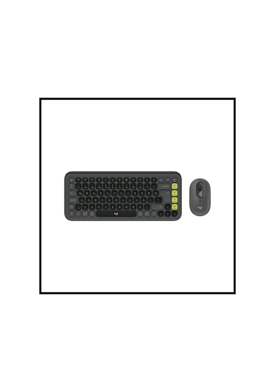 Logıtech Pop Icon Combo, Siyah-yeşil, 920-013075, Kablosuz, Türkçe Q, Klavye Mouse Set Diğer