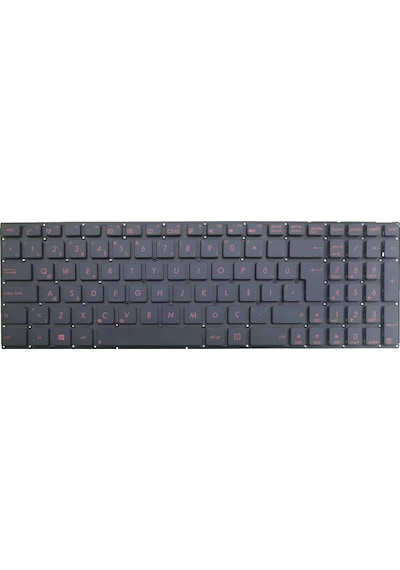 Asus Uyumlu X552L, A550JF, F550JD Klavye (Kırmızı Tuş)