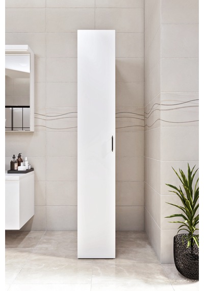 Ases Mobilya Esl0210 Dar Alanlar İçin Çok Amaçlı Banyo-hol-mutfak Dolabı Bol Raflı Beyaz Beyaz Ases Mobilya Esl0210 Dar Alanlar İçin Çok Amaçlı Banyo-hol-mutfak Dolabı Bol Raflı Beyaz Beyaz
