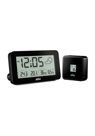 Braun Dijital Hava İstasyonu Saat İç Ve Dış Mekan Sıcaklık Ve Nem, Tahmin, Lcd Ekran, Hızlı Ayarlı, Crescendo
