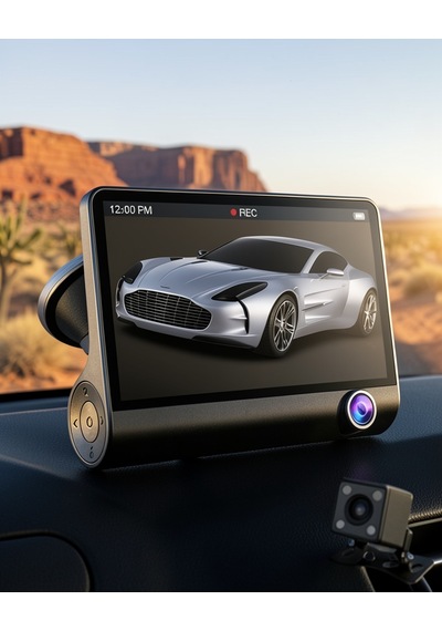 Araç Dvr Kamera Çift Lensli 4 İnç Ekranlı G Sensörlü Uczzz504araçkameraa-1