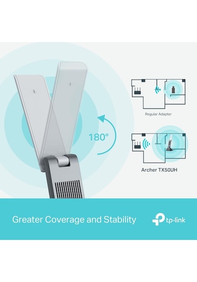 Tp-link Archer Tx50uh, Ax3000mbps Usb Adaptörü, Wi-fi 6, Usb 3.0,
