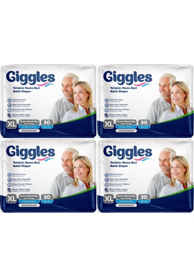 Giggles Hasta Bezi Yetişkin Bel Bantlı Tekstil Yüzey Xl 120adet XL