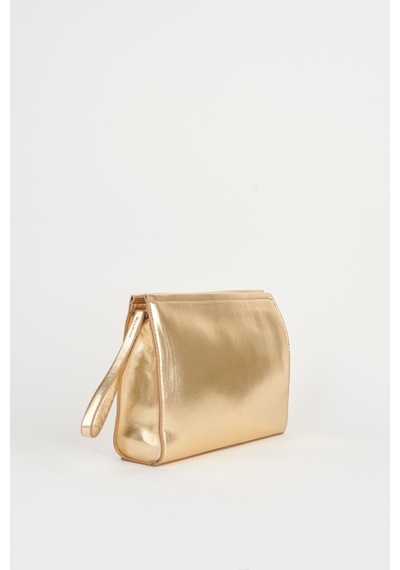 Vivaq Kadın Petunya Gold Astarlı Suni Deri Bilek Askılı Portföy El Ve Clutch Çanta