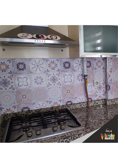 Mutfak Tezgah Arası Kendinden Yapışkanlı Folyo Kaplama Taş Desen Soft Vintage 60cmx100cm