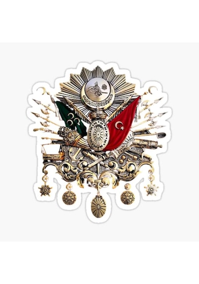 Osmanlı Tuğrası Osmanlı Sticker Yapıştırması 18 Cm
