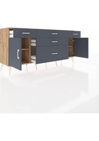 Hyperion Konsol 2 Raflı 5 Çekmeceli 2 Kapaklı 176x44x83 Çam-antrasit Antrasit Hyperion Konsol 2 Raflı 5 Çekmeceli 2 Kapaklı 176x44x83 Çam-antrasit Antrasit