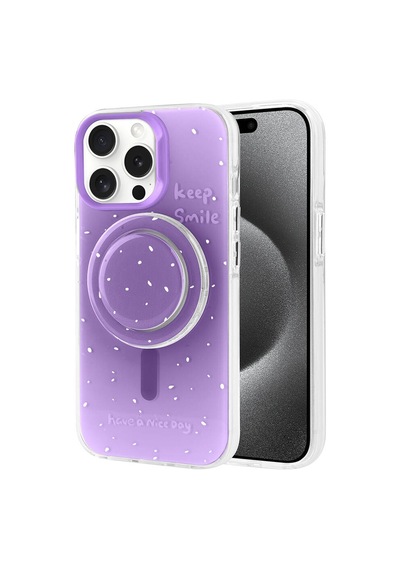 Apple Uyumlu iPhone 15 Pro Max Kılıf M-safe Şarj Özellikli Tak-çıkar Pop Soketli Zore Tiktok Kapak Siyah