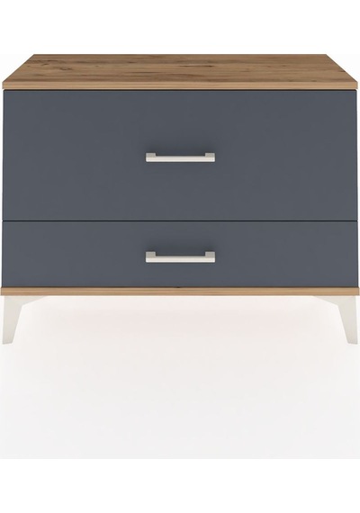 Arges Şifonyer 2 Çekmeceli 88x30x64 Çam-antrasit Atlas Çam