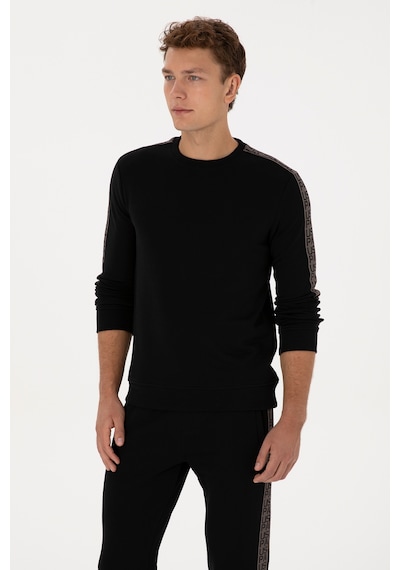 U.S. Polo Assn. Erkek Regular Fit Bisiklet Yaka Siyah Sweatshirt 50316363-VR046