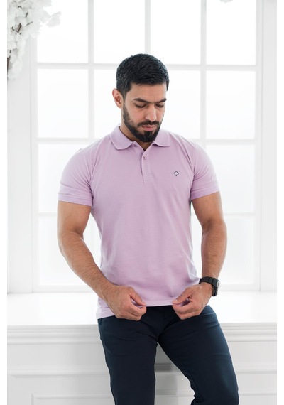 Paul Martin Polo Yaka Regular Fit T-Shirt Lila