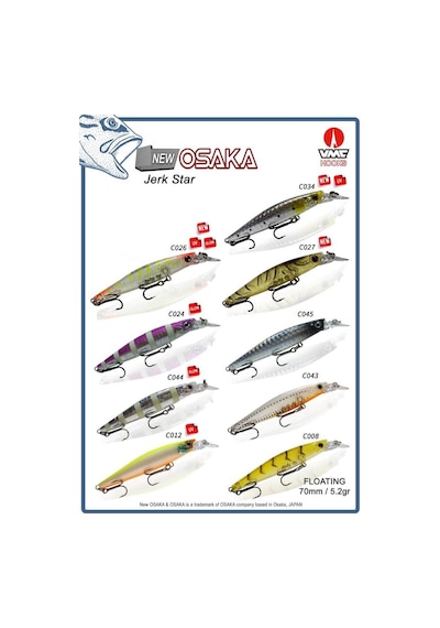 Osaka Jerkstar 70 Mm 5.2 Gr Floting Maket Balık